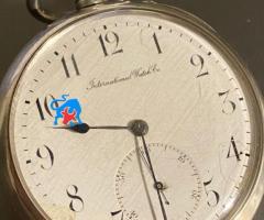 Ceas vechi de buzunar din argint IWC Schaffhausen cal. 57