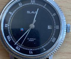 Ceas Slava mecanic cromat barbatesc